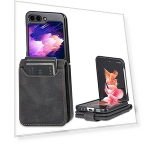 Кожаный чехол с подставкой и отделением для карт — Аксессуары для телефонов, Smartwatch 2025