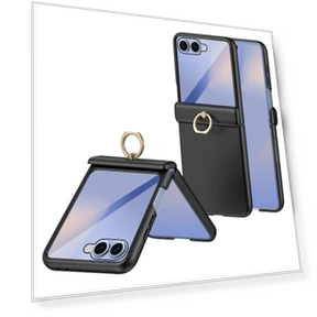 Чехол для смартфона с пленкой из закаленного стекла, кольцом-держателем и подставкой — Аксессуары для телефонов, Smartwatch 2025