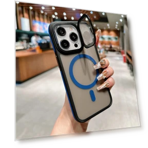 Магнитный чехол с защитой объектива и подставкой — Аксессуары для телефонов, Smartwatch 2025