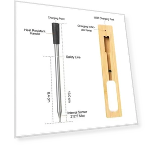Беспроводной термометр для мяса и еды — Термометры, Leisure outdoor