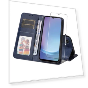 Кожаный чехол-кошелек с подставкой для телефона и закаленным стеклом — Чехлы для умных часов, Smartwatch 2025