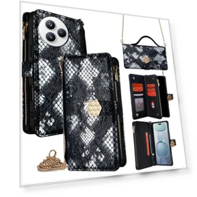 Чехол с текстурой змеиной кожи и плечевым ремнем — Аксессуары для телефонов, Smartwatch 2025