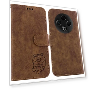 Чехол-кошелек кожаный противоударный с тиснением тигра и ремешком на запястье — Чехлы-книжки, Smartwatch 2025