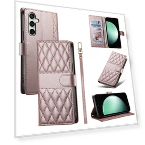 Чехол с рельефной строчкой и подставкой для Samsung Galaxy S25 FE — Аксессуары для телефонов, Smartwatch 2025