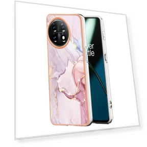 Чехол TPU с IMD мраморным узором и позолоченной задней панелью — Базовые чехлы, Smartwatch 2025