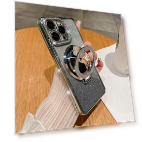 Магнитный чехол с подставкой для iPhone 15 Pro Max — Аксессуары для телефонов, Smartwatch 2025