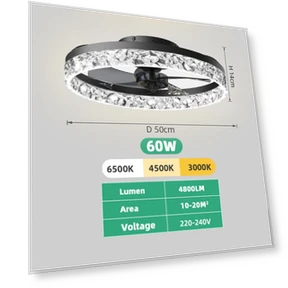 Современный потолочный вентилятор с подсветкой — Потолочные вентиляторы и аксессуары, Seahorse Home