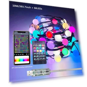 Музыкальный контроллер Bluetooth RGBIC круглый шар — Проекторы декоративного освещения, Yongkomo