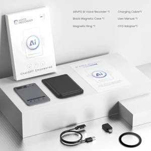 Голосовой диктофон с ИИ-транскрипцией и шумоподавлением — Электронные переводчики, ABVPO