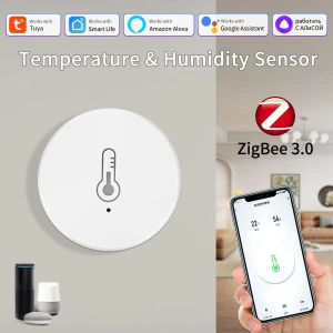 Круглый датчик температуры и влажности ZigBee, Sole Street