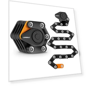 Электрический самокатный замок - складной комбинационный противоугонный замок для велосипедов и электросамокатов — Цепные замки, Lambolt