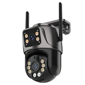 HD камера наблюдения с двумя объективами, Wi-Fi, поворотно-наклонным механизмом, AI-слежением, двусторонней аудиосвязью... — Камеры видеонаблюдения