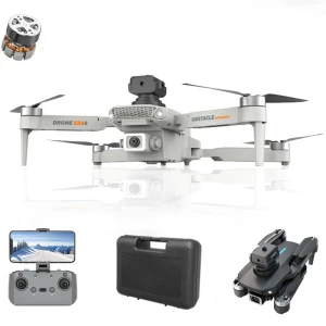 Мини-дрон с Wi-Fi FPV, HD двойной камерой, системой избегания препятствий на 360°, оптическим потоком и складывающейся... — Квадрокоптеры, XKJ