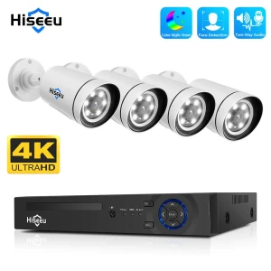 Комплект камер видеонаблюдения 4K UHD с цветным ночным видением — Камеры видеонаблюдения, Hiseeu