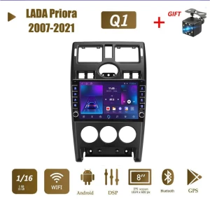 Автомобильный радиоприемник мультимедийный видеоплеер для LADA Priora 2007-2021 с кнопочной ручкой — Автомагнитолы, icreative