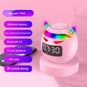 Портативный умный Bluetooth-динамик с часами и будильником, Factory Discount Outlet