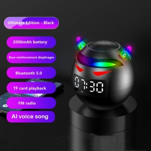 Портативный умный Bluetooth-динамик с часами и будильником, Factory Discount Outlet