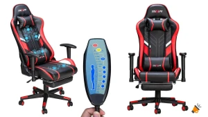 Массажное игровое кресло 7 точек, офисное кресло с подставкой для ног и поддержкой поясницы — Умные кресла, Douxlife