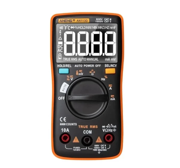 Intelligent Auto Measure True-RMS Digital Multimeter 6000 Counts, ANENG