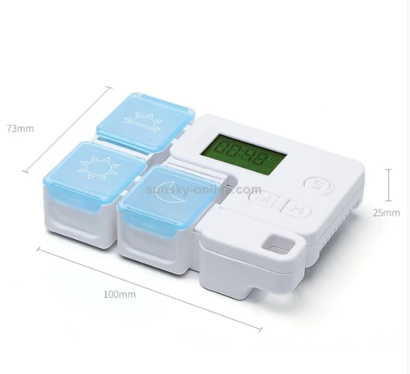 Portable Smart Plastic Storage Box with Electronic Timed Reminder