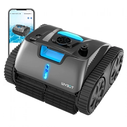 Cordless Pool Robot Vacuum with APP, 240min Max Runtime, 3 Cleaning Modes, Wall Climbing — Robot Vacuum, WYBOT