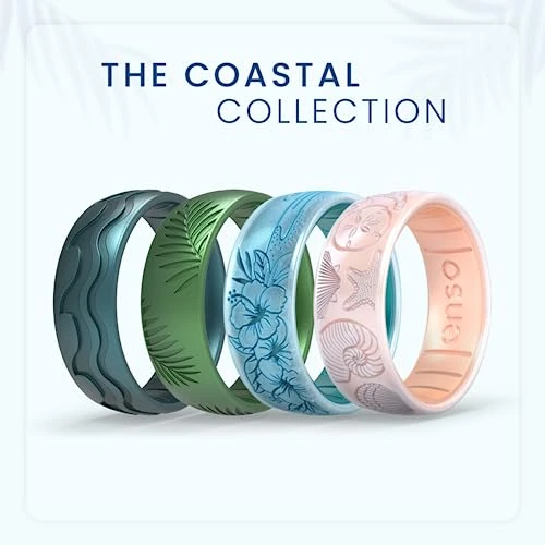 Etched Classic Silicone Rings - Coastal Collection, Enso Rings