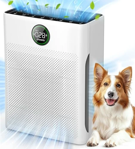 Large Room Air Purifier with Washable Filter and PM 2.5 Display — Air Purifier, Mooka