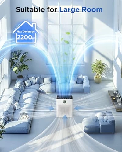 Large Room Air Purifier with Washable Filter and PM 2.5 Display — Air Purifier, Mooka