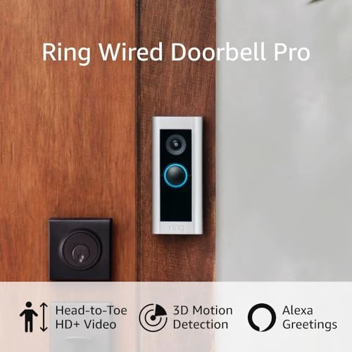 Wired Video Doorbell Pro with HD+ Video and 3D Motion Detection — Video Doorbell, Ring