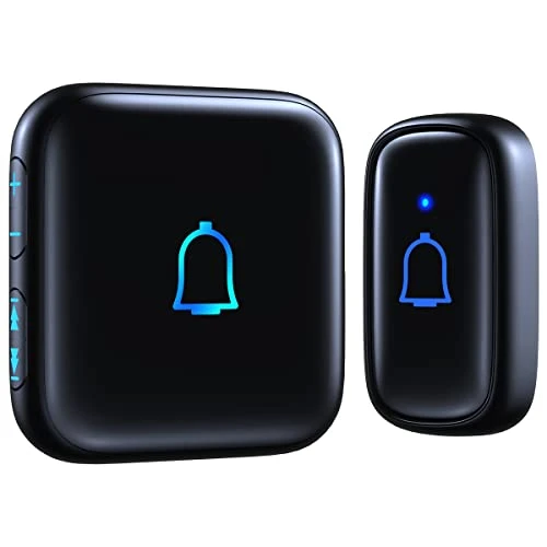 Wireless Doorbell with 56 Chimes, 1000 Feet Range, IP66 Waterproof