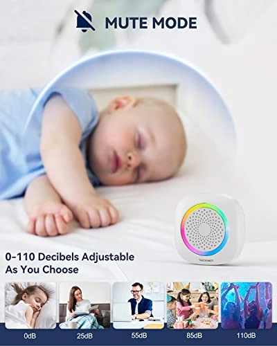 Wireless Doorbell with RGB Alarm Lighting — Video Doorbell, TECKNET