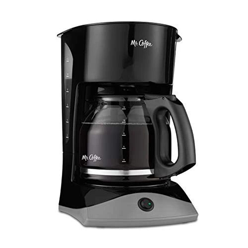 12-Cup Black Coffee Maker with Auto Pause and Glass Carafe — Coffee Maker, Mr. Coffee