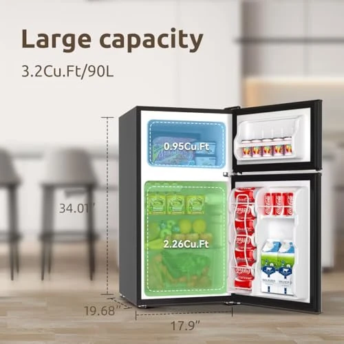 Mini Fridge with Freezer, BANGSON