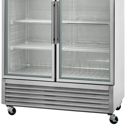Two Door Glass Reach-In Refrigerator, 49 cu. ft, Stainless Steel, Arctic Air