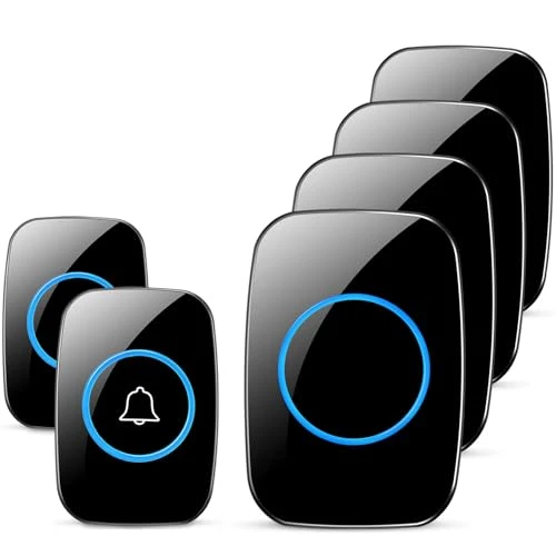 Waterproof Wireless Doorbell Kit with 1000ft Range, Full House