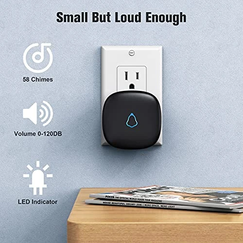 Wireless Doorbell with 2 Receivers — Video Doorbell, SECRUI