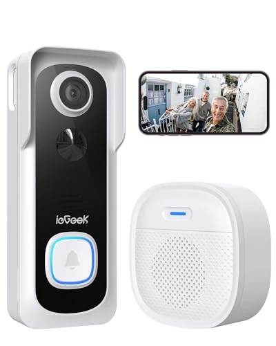 Wireless Video Doorbell with Chime, 1080P FHD, Voice Changer, PIR Motion Detection — Video Doorbell, iegeek