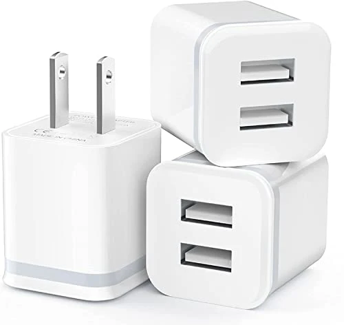 Dual Port USB Wall Charger 3-Pack — Power Bank, LUOATIP