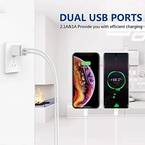 Dual Port USB Wall Charger 3-Pack — Power Bank, LUOATIP
