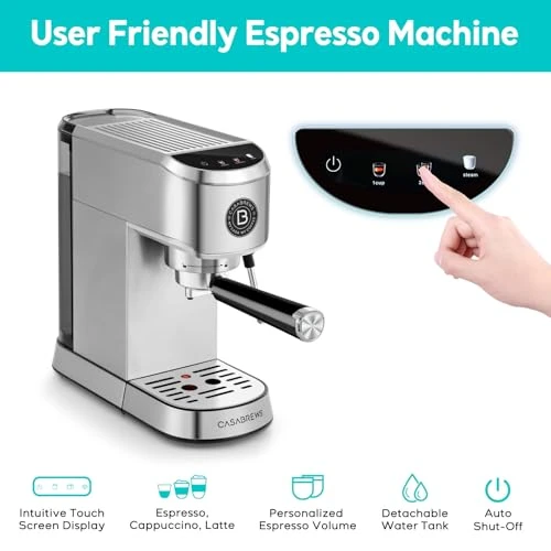 20 Bar Espresso Machine with Milk Frother, CASABREWS