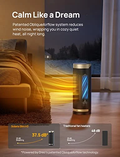 Space Heater with Thermostat, Oscillation, and Remote, Dreo