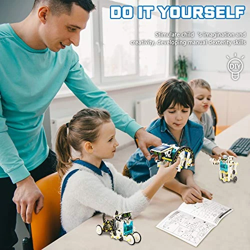 13-in-1 Solar Power Robots Creation Toy, Educational DIY Robotics Kit, Bottleboom