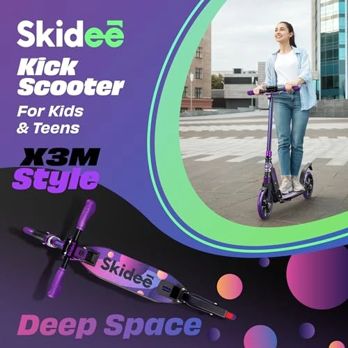 Adjustable Height Foldable Kick Scooter, SKIDEE