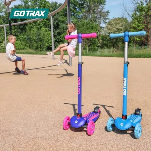 Kids Kick Scooter with LED Wheels and Adjustable Handlebars, Gotrax