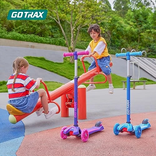 Kids Kick Scooter with LED Wheels and Adjustable Handlebars, Gotrax