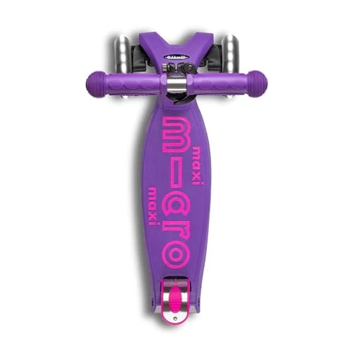 Maxi Deluxe LED Three-Wheeled Scooter with Light-Up Wheels for Kids, Micro