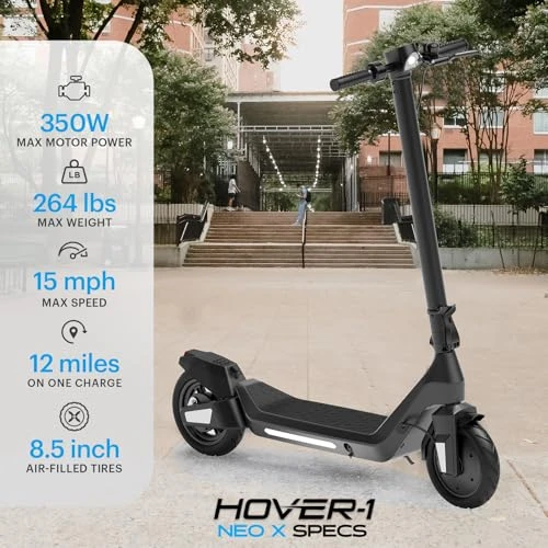 Foldable Electric Scooter with LED Display and Suspension — Electric Scooter, Hover-1