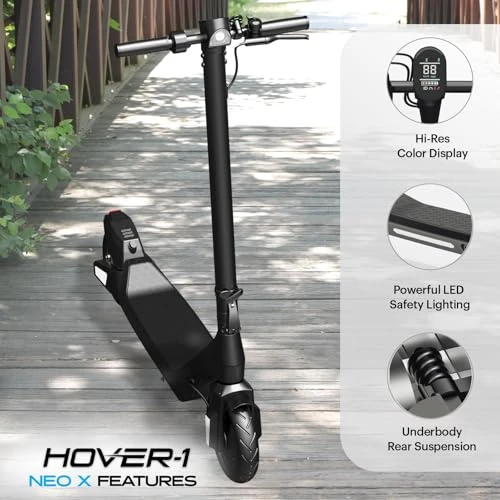 Foldable Electric Scooter with LED Display and Suspension — Electric Scooter, Hover-1