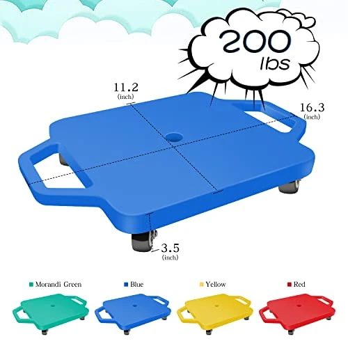 Kids Sports Scooter Board with 360-Degree Wheels and Handles, tujol