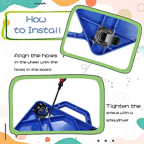 Kids Sports Scooter Board with 360-Degree Wheels and Handles, tujol